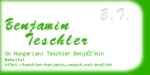benjamin teschler business card
